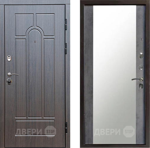 Дверь Престиж Арка Зеркало Бетон темный в Серпухове
