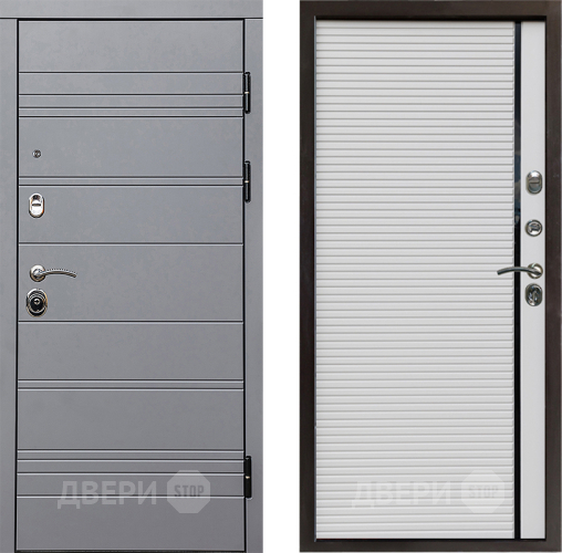Входная металлическая Дверь Престиж Линия Грэй Porte Белый в Серпухове