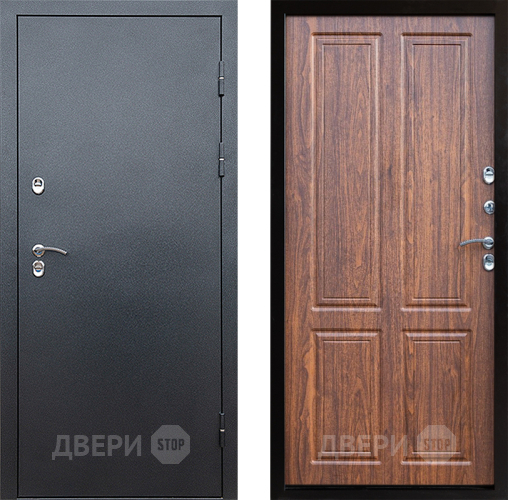 Входная металлическая Дверь Престиж TERMO с терморазрывом Снегирь Серебро Премиум Орех светлый в Серпухове