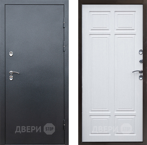 Входная металлическая Дверь Престиж TERMO с терморазрывом Снегирь Серебро Премиум Лиственница белая в Серпухове