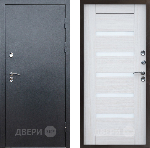 Входная металлическая Дверь Престиж TERMO с терморазрывом Снегирь Серебро Царга Лиственница белая в Серпухове