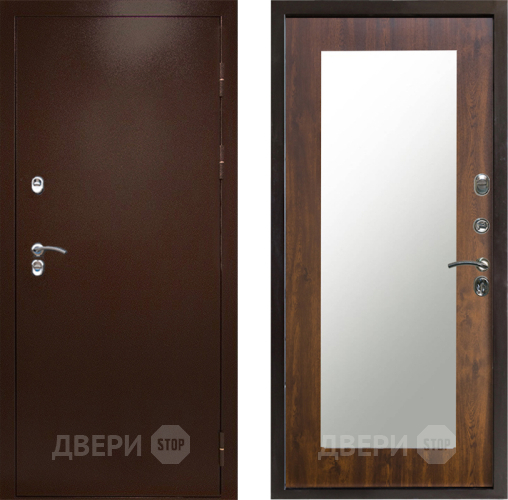 Дверь Престиж TERMO с терморазрывом Снегирь Медь Зеркало пастораль Дуб в Серпухове