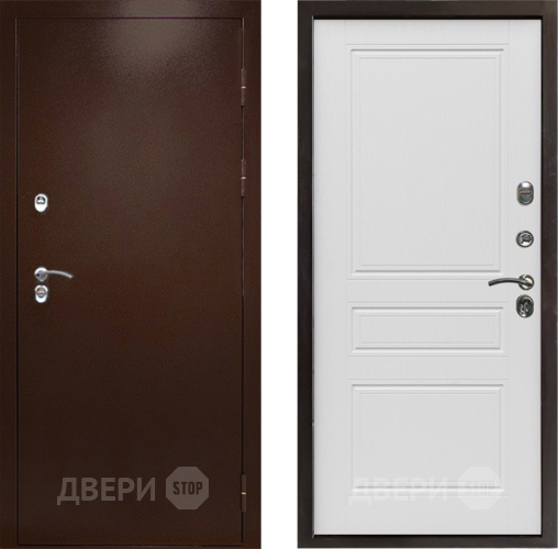 Входная металлическая Дверь Престиж TERMO с терморазрывом Снегирь Медь Классика Лиственница белая в Серпухове