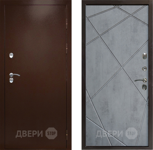 Входная металлическая Дверь Престиж TERMO с терморазрывом Снегирь Медь Лучи Бетон темный в Серпухове