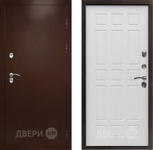Входная металлическая Дверь Престиж TERMO с терморазрывом Снегирь Медь Спарта Лиственница белая в Серпухове