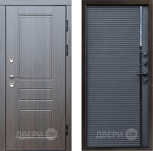 Входная металлическая Дверь Престиж TERMO с терморазрывом Классика Porte Черный кварц в Серпухове