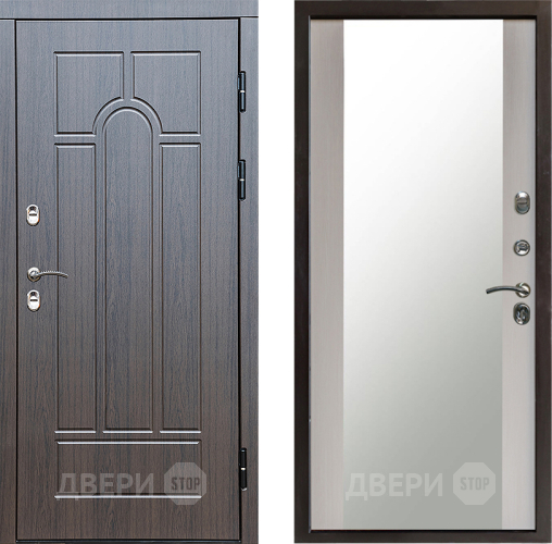 Дверь Престиж TERMO с терморазрывом Арка Зеркало Лиственница белая в Серпухове