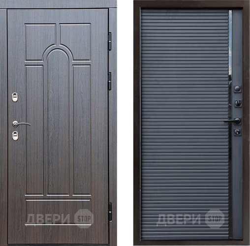 Входная металлическая Дверь Престиж TERMO с терморазрывом Арка Porte Черный кварц в Серпухове