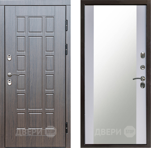 Входная металлическая Дверь Престиж TERMO с терморазрывом Престиж Зеркало Белый софт в Серпухове