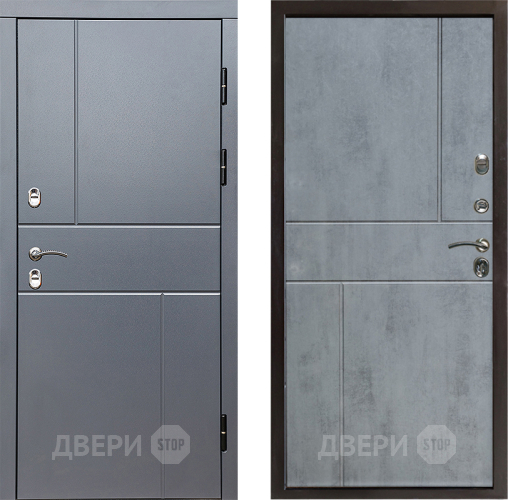 Входная металлическая Дверь Престиж TERMO с терморазрывом Горизонт Грэй Горизонт Бетон темный в Серпухове