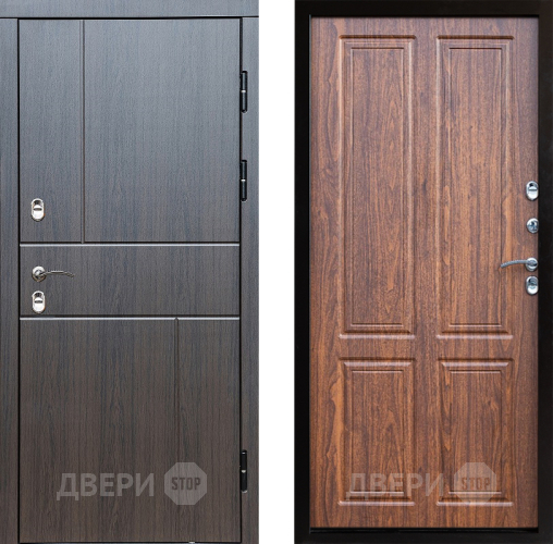 Входная металлическая Дверь Престиж TERMO с терморазрывом Горизонт Венге Премиум Орех светлый в Серпухове