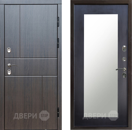 Входная металлическая Дверь Престиж TERMO с терморазрывом Горизонт Венге Зеркало пастораль Венге в Серпухове