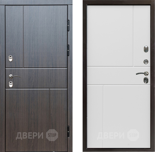 Входная металлическая Дверь Престиж TERMO с терморазрывом Горизонт Венге Горизонт Бетон белый в Серпухове