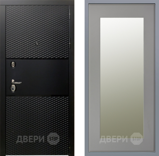 Дверь Заводские двери Тефлон Зеркало Модерн Грей софт в Серпухове