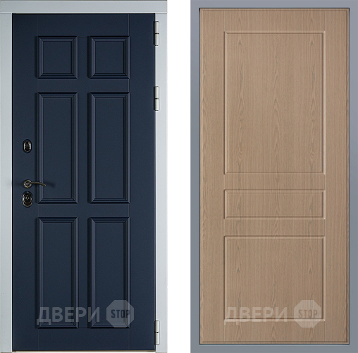 Дверь Заводские двери Стокгольм К-2 Беленый дуб в Серпухове
