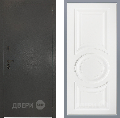 Дверь Заводские двери Эталон 3к антик серебро Неаполь Лофт белый в Серпухове