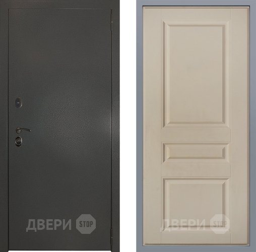 Дверь Заводские двери Эталон 3к антик серебро Стокгольм Шампань в Серпухове