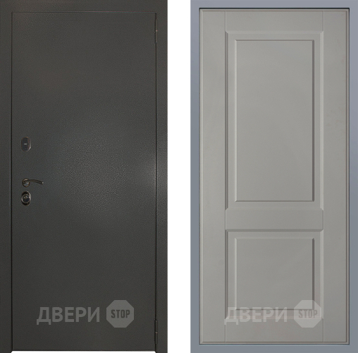 Дверь Заводские двери Эталон 3к антик серебро Доррен Грей софт в Серпухове