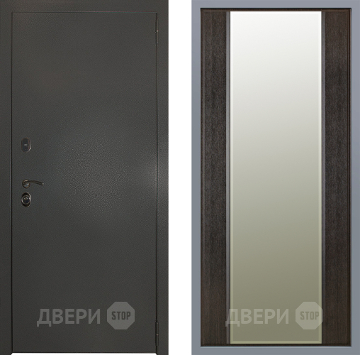 Дверь Заводские двери Эталон 3к антик серебро Зеркало Макси Венге в Серпухове