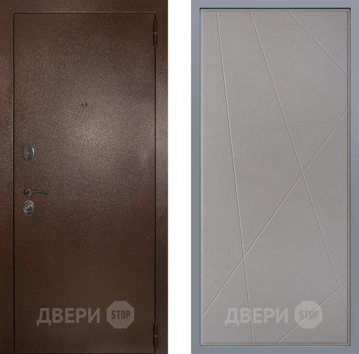 Дверь Заводские двери Эталон 3к антик медь Флитта Грей софт в Серпухове