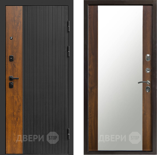 Входная металлическая Дверь Престиж Prestizh Зеркало Дуб в Серпухове