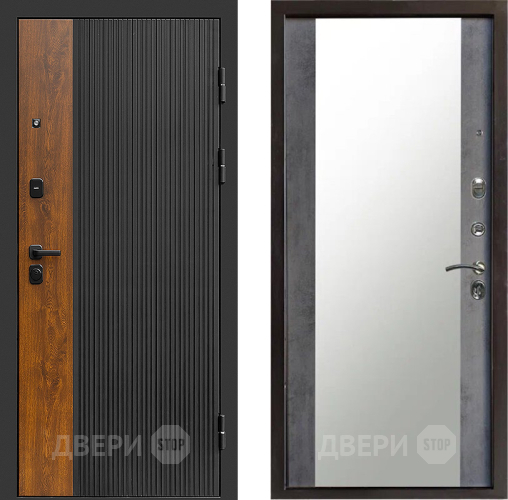 Дверь Престиж Prestizh Зеркало Бетон темный в Серпухове