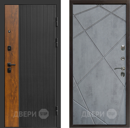 Входная металлическая Дверь Престиж Prestizh Лучи Бетон темный в Серпухове
