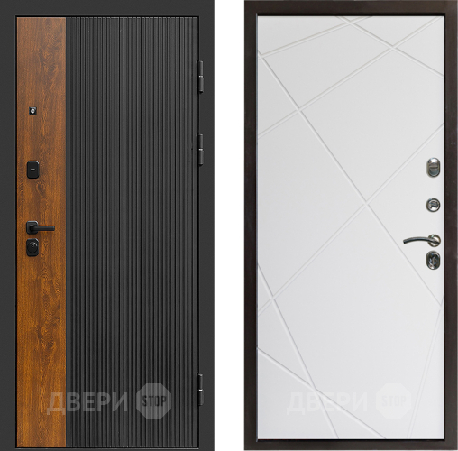 Входная металлическая Дверь Престиж Prestizh Лучи Бетон белый в Серпухове