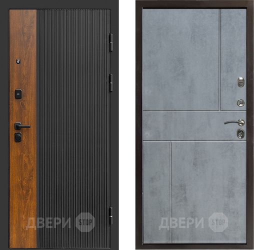 Входная металлическая Дверь Престиж Prestizh Горизонт Бетон темный в Серпухове
