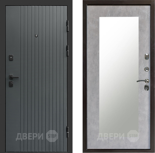 Дверь Престиж Tvist Grey Зеркло Пастораль Бетон светлый в Серпухове