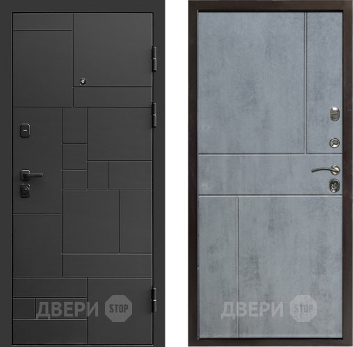 Дверь Престиж Kvadro Горизонт Бетон темный в Серпухове