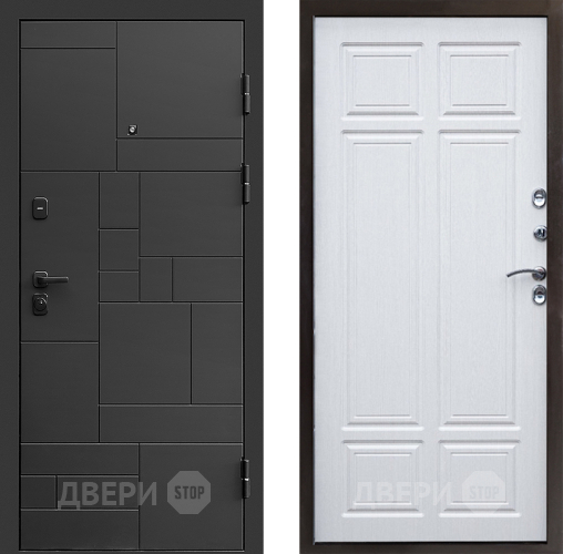 Входная металлическая Дверь Престиж Kvadro Премиум Лиственница белая в Серпухове
