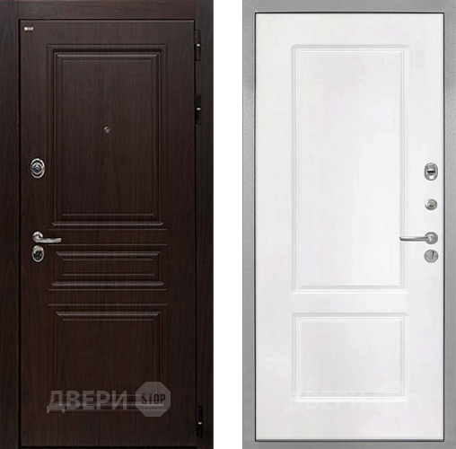 Дверь Интекрон (INTECRON) Брайтон Тиковое Дерево КВ-2 Белый матовый в Серпухове