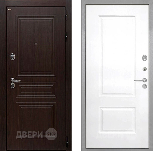 Входная металлическая Дверь Интекрон (INTECRON) Брайтон Тиковое Дерево Альба Роял Вуд белый в Серпухове