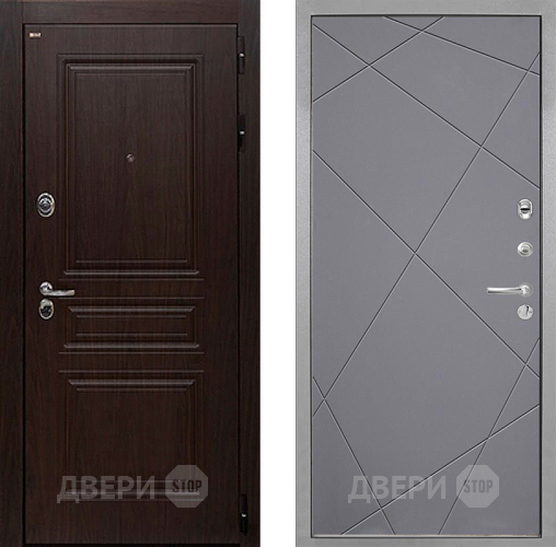 Дверь Интекрон (INTECRON) Брайтон Тиковое Дерево Лучи-М Графит софт в Серпухове