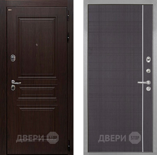 Входная металлическая Дверь Интекрон (INTECRON) Брайтон Тиковое Дерево В-07 с молдингом Венге в Серпухове