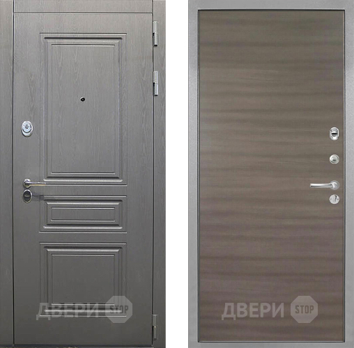 Дверь Интекрон (INTECRON) Брайтон Графит Гладкая Дуб тоскано поперечный в Серпухове