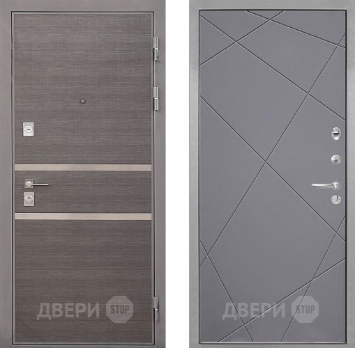 Дверь Интекрон (INTECRON) Неаполь Лучи-М Графит софт в Серпухове