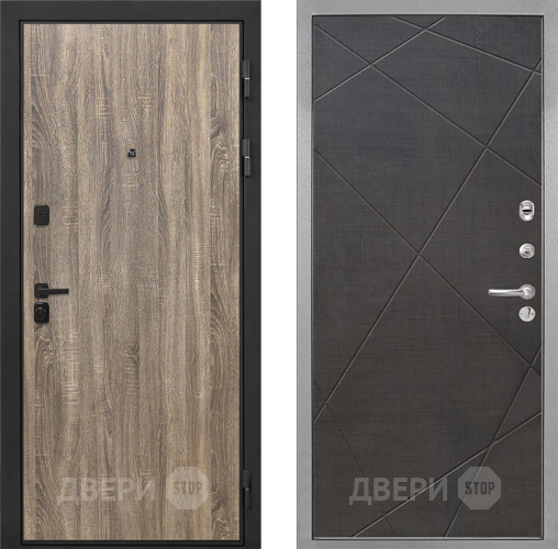 Входная металлическая Дверь Интекрон (INTECRON) Профит Black Дуб Турин Лучи-М Венге распил кофе в Серпухове