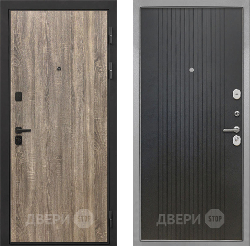 Дверь Интекрон (INTECRON) Профит Black Дуб Турин ФЛ-295 Лофт черный в Серпухове