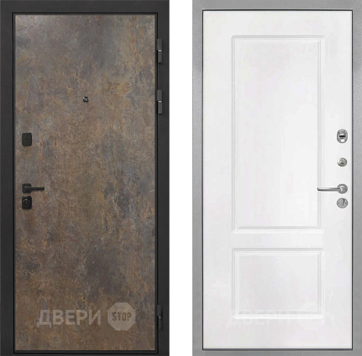 Дверь Интекрон (INTECRON) Профит Black Гранж КВ-2 Белый матовый в Серпухове