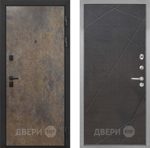 Дверь Интекрон (INTECRON) Профит Black Гранж Лучи-М Венге распил кофе в Серпухове
