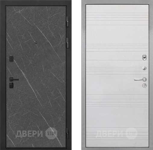 Входная металлическая Дверь Интекрон (INTECRON) Профит Black Гранит Лава Оникс ФЛ-316 Белый ясень в Серпухове