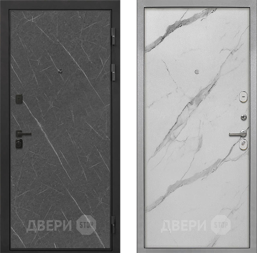 Входная металлическая Дверь Интекрон (INTECRON) Профит Black Гранит Лава Оникс Гладкая Мрамор натуральный арктик в Серпухове