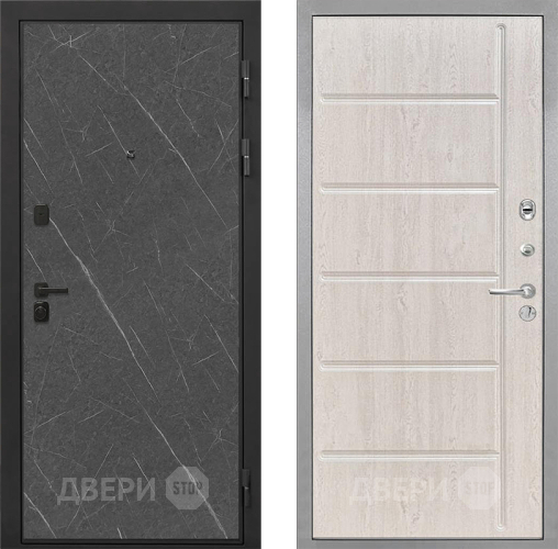 Входная металлическая Дверь Интекрон (INTECRON) Профит Black Гранит Лава Оникс ФЛ-102 Сосна белая в Серпухове