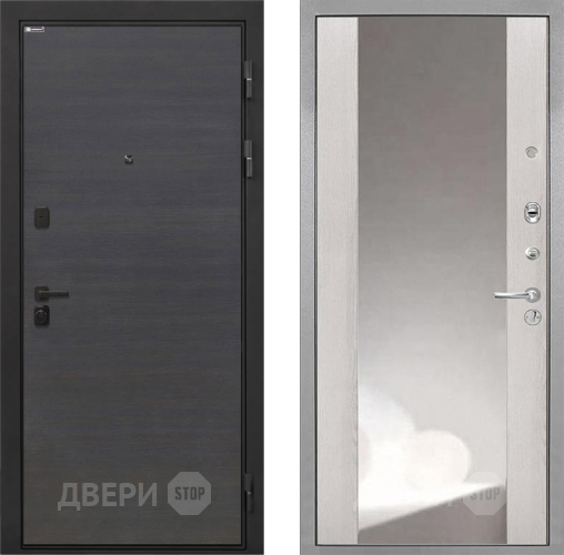 Входная металлическая Дверь Интекрон (INTECRON) Профит Black Эковенге ФЛЗ-516 Зеркало Сосна белая в Серпухове