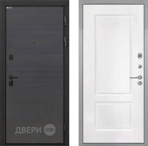 Входная металлическая Дверь Интекрон (INTECRON) Профит Black Эковенге КВ-2 Белый матовый в Серпухове