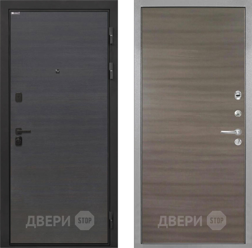 Входная металлическая Дверь Интекрон (INTECRON) Профит Black Эковенге Гладкая Дуб тоскано поперечный в Серпухове