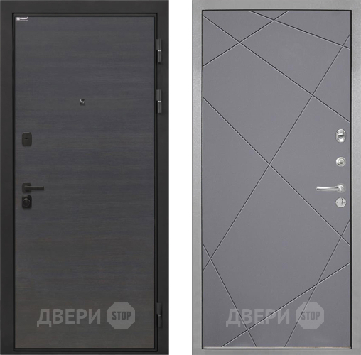 Входная металлическая Дверь Интекрон (INTECRON) Профит Black Эковенге Лучи-М Графит софт в Серпухове