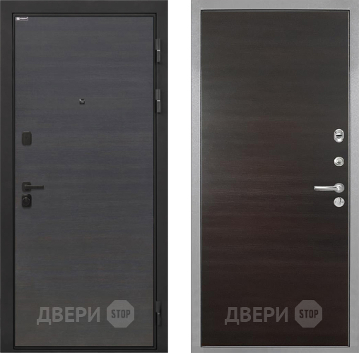 Входная металлическая Дверь Интекрон (INTECRON) Профит Black Эковенге Гладкая Эковенге поперечный в Серпухове